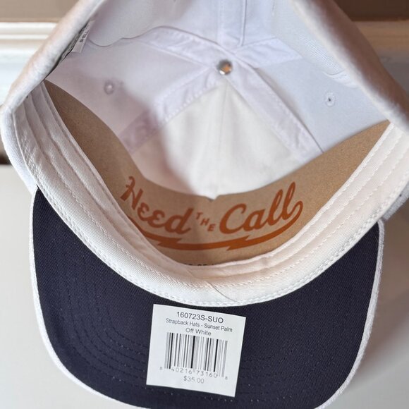 Howler Bros Sunset Palm Terry Strapback Hat Off White Pliable Brim Heed the Call - Picture 4 of 5